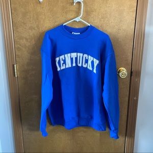 Champion University of Kentucky Size L Crewneck College Sweatshirt Blue